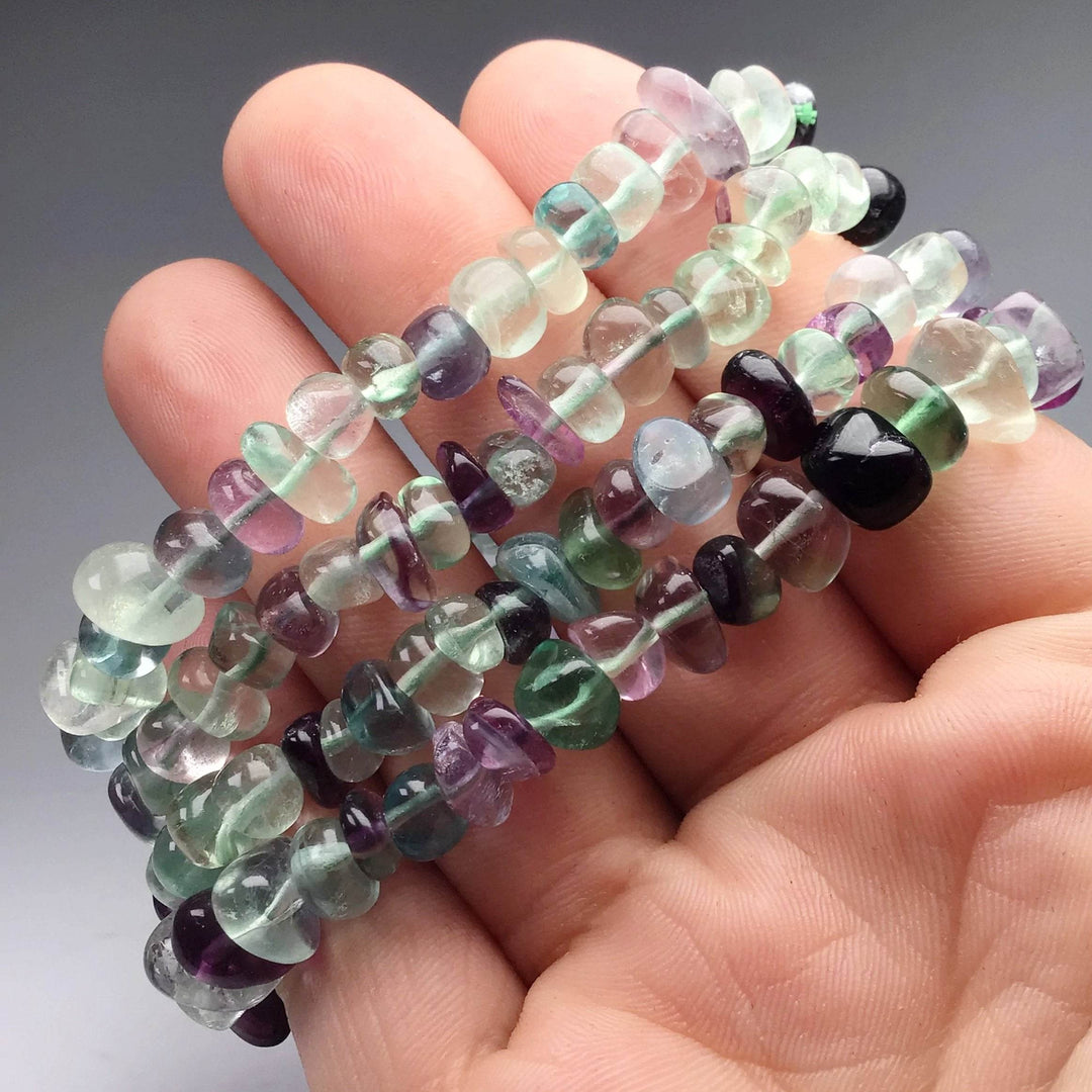 Fluorite Chip Beaded Bracelet-Rocks and Gems Canada