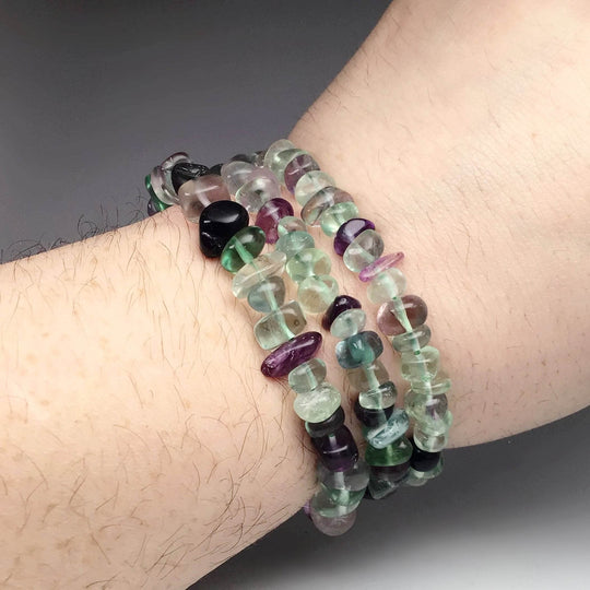 Fluorite Chip Beaded Bracelet-Rocks and Gems Canada