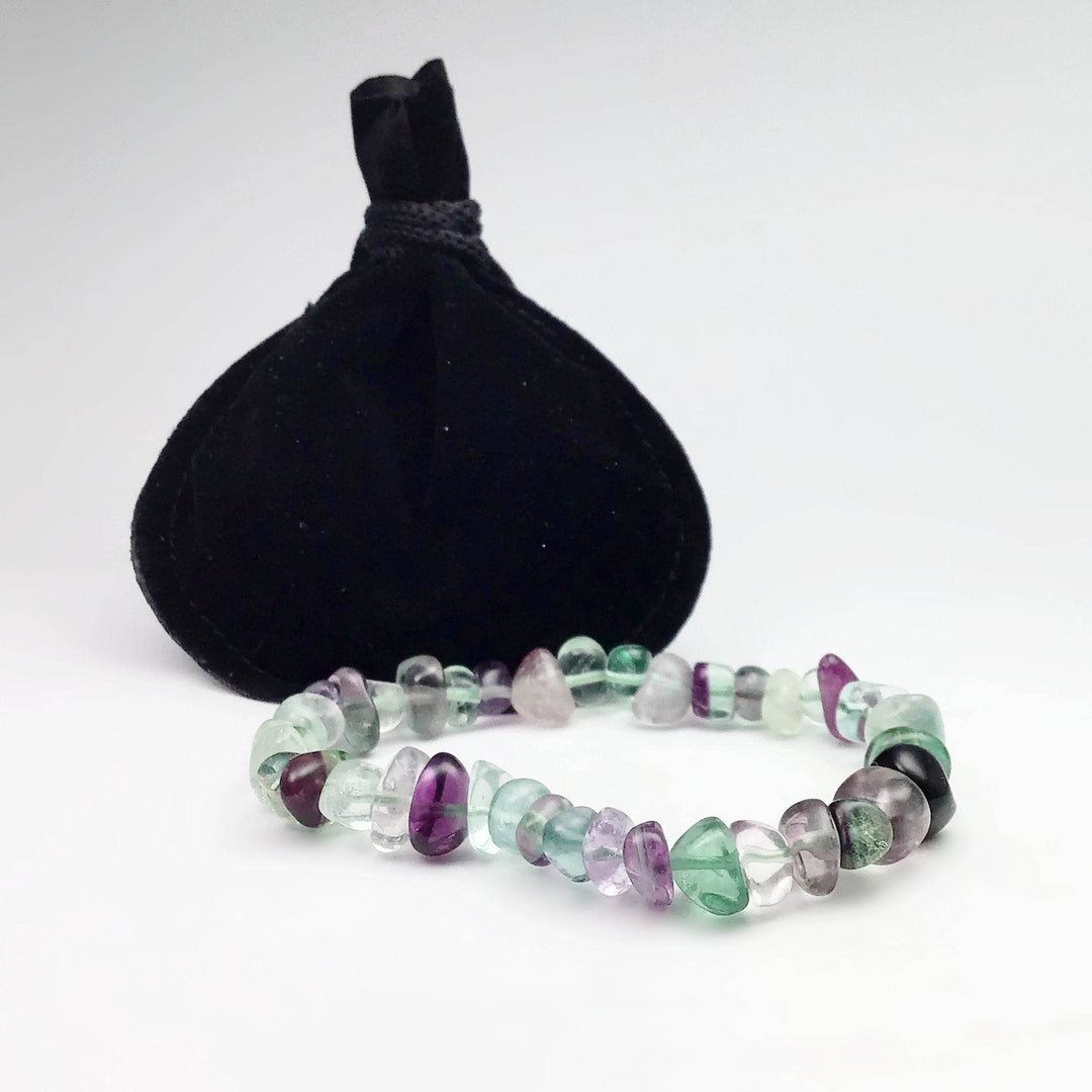 Fluorite Chip Beaded Bracelet-Rocks and Gems Canada