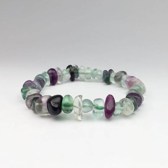 Fluorite Chip Beaded Bracelet-Rocks and Gems Canada