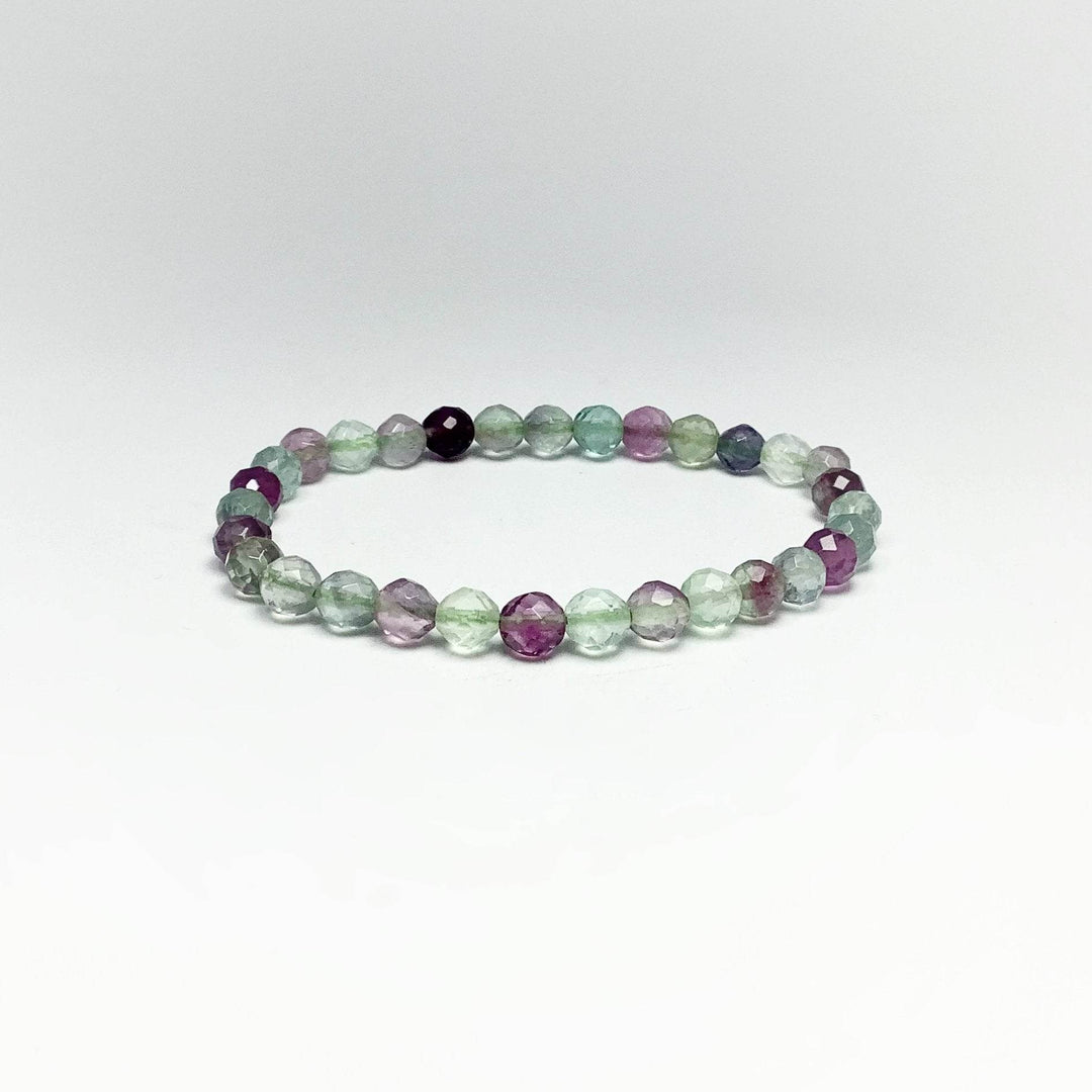 Fluorite Faceted Beaded Bracelet-Rocks and Gems Canada