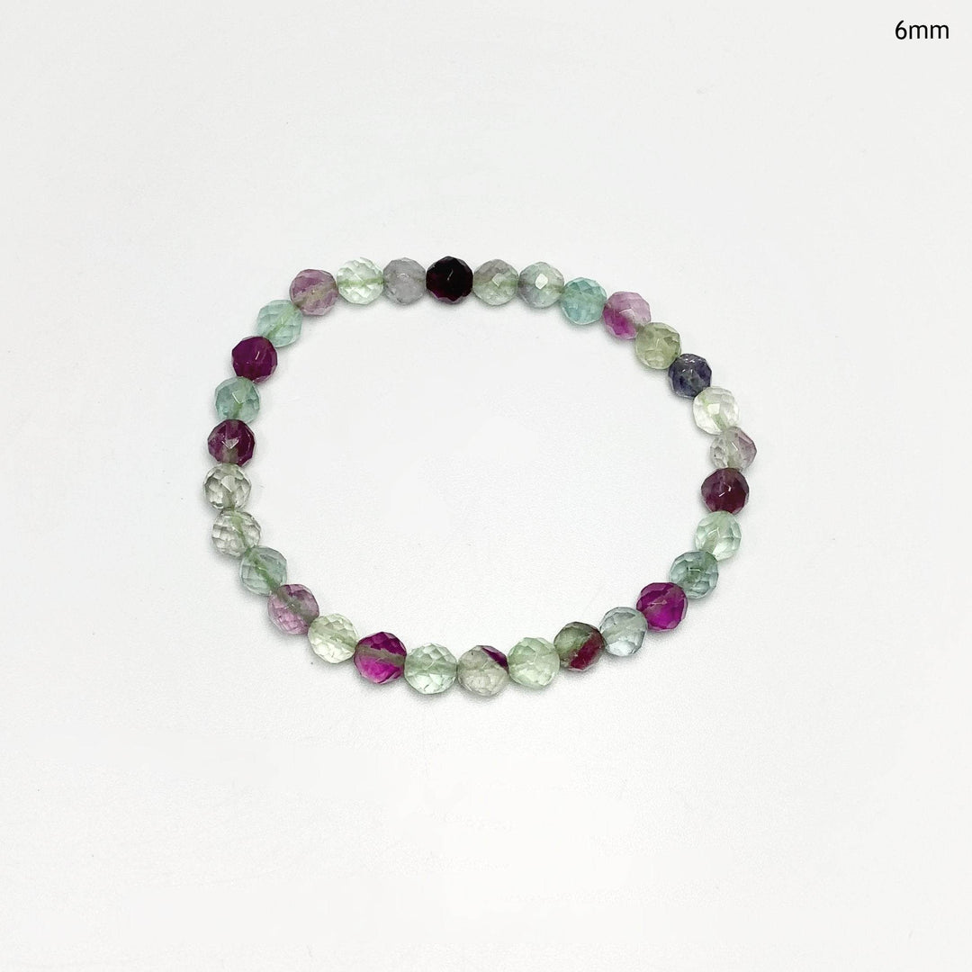 Fluorite Faceted Beaded Bracelet-Rocks and Gems Canada