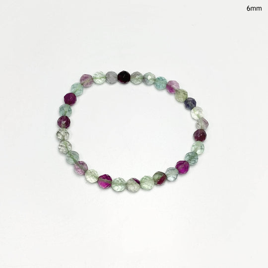 Fluorite Faceted Beaded Bracelet-Rocks and Gems Canada