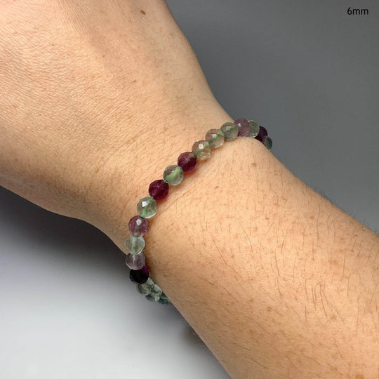 Fluorite Faceted Beaded Bracelet-Rocks and Gems Canada