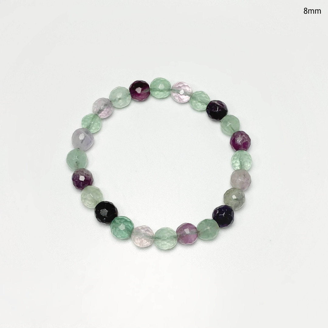 Fluorite Faceted Beaded Bracelet-Rocks and Gems Canada