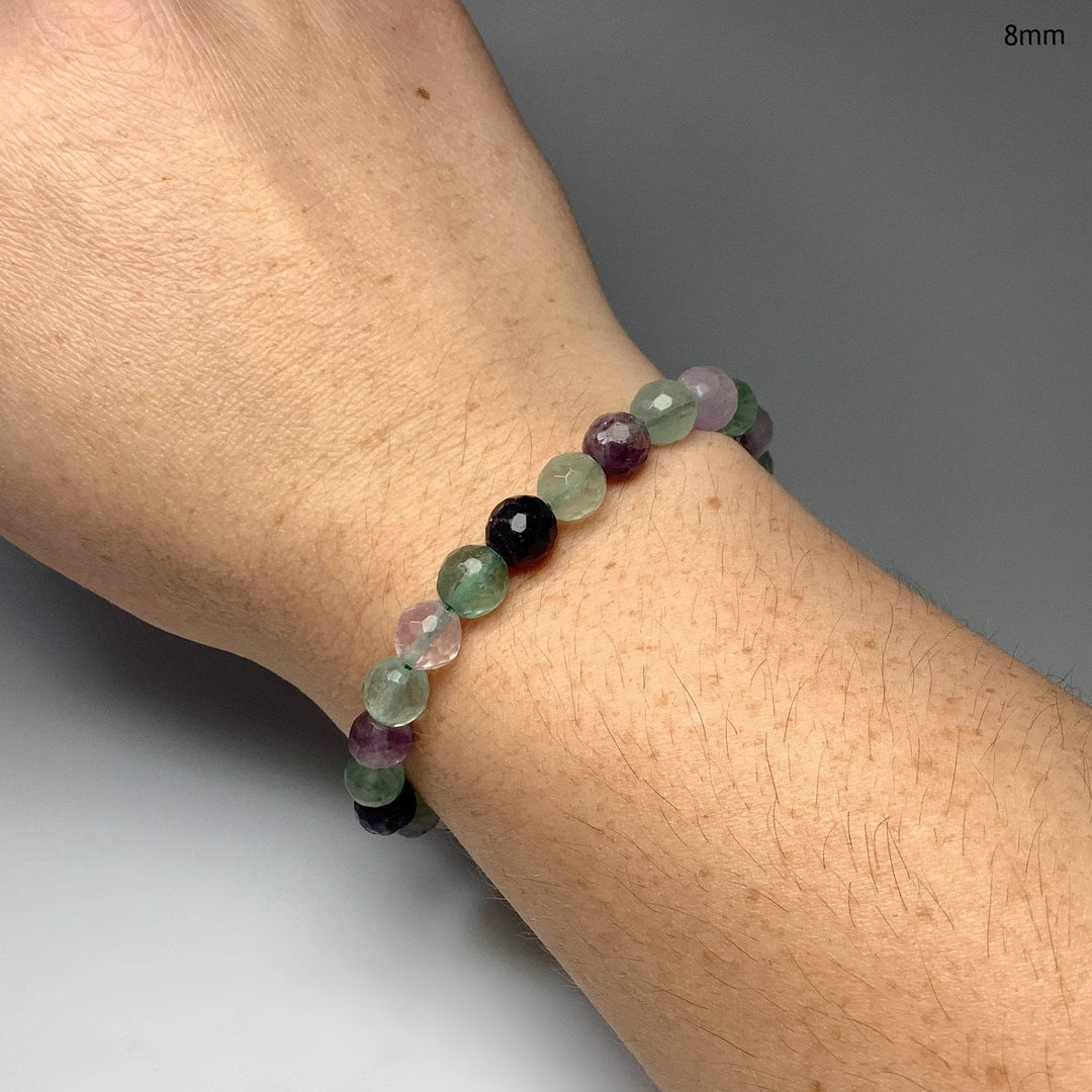 Fluorite Faceted Beaded Bracelet-Rocks and Gems Canada