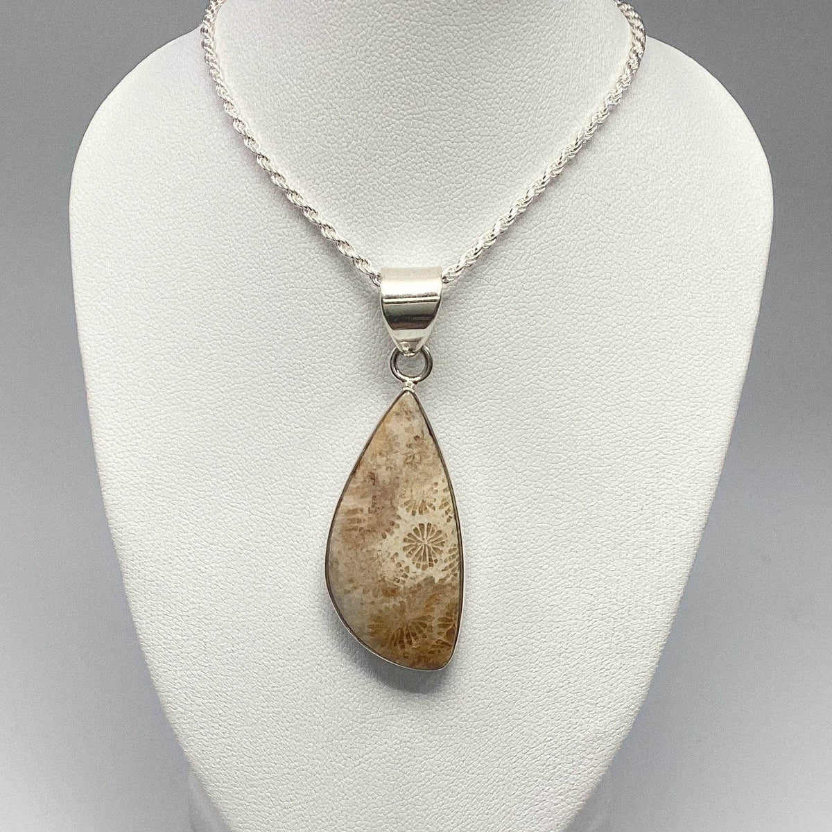 Fossilized Coral Pendant-Rocks and Gems Canada