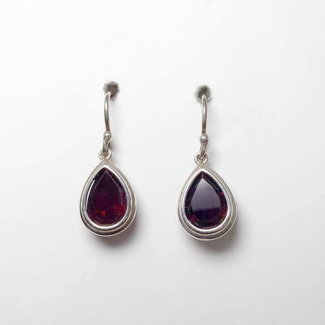 Garnet Dangle Earrings-Rocks and Gems Canada