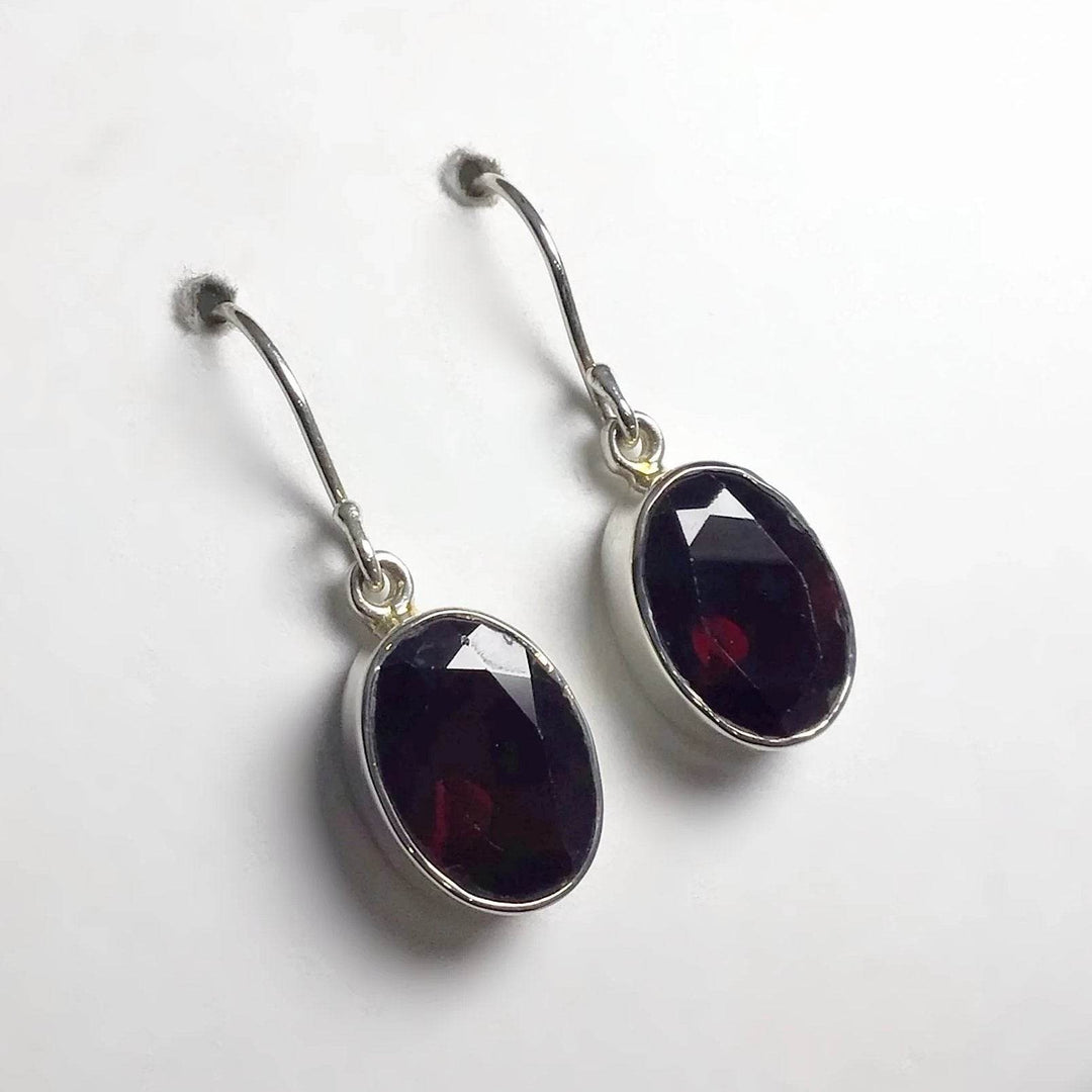 Garnet Dangle Earrings-Rocks and Gems Canada
