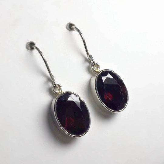 Garnet Dangle Earrings-Rocks and Gems Canada
