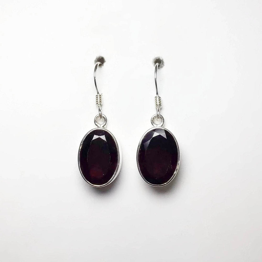 Garnet Dangle Earrings-Rocks and Gems Canada