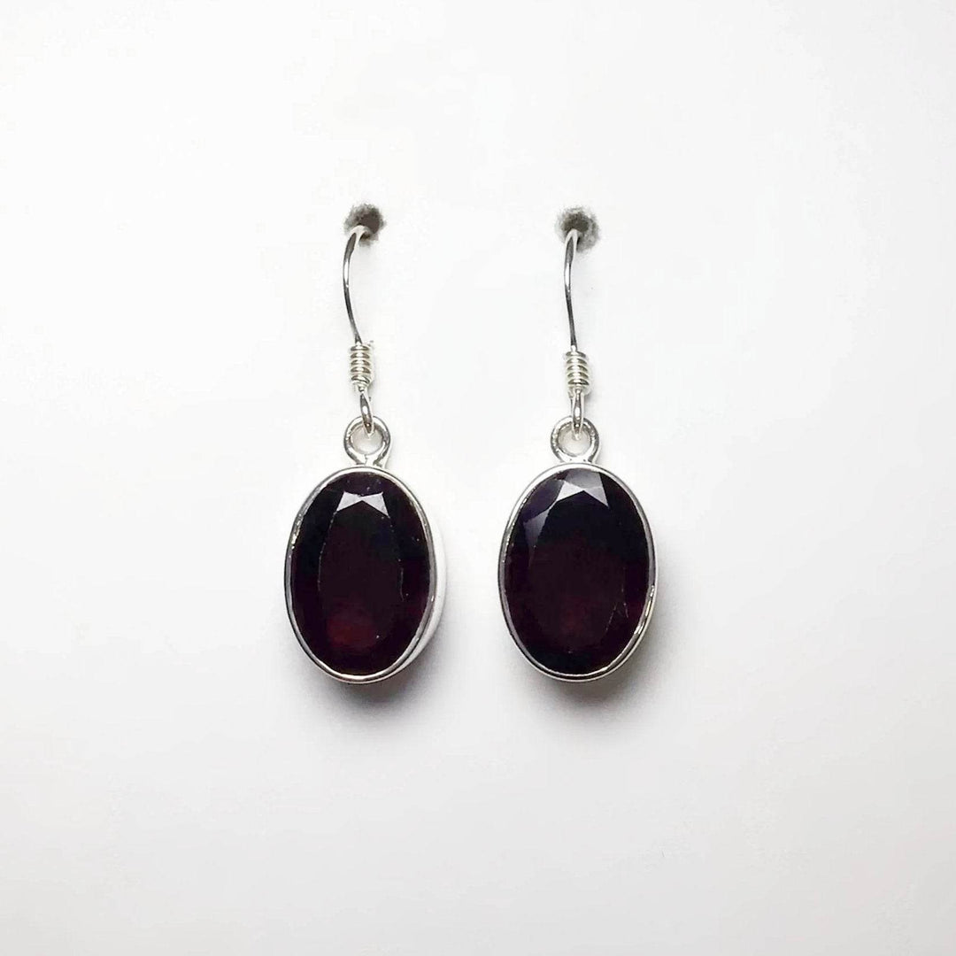 Garnet Dangle Earrings-Rocks and Gems Canada