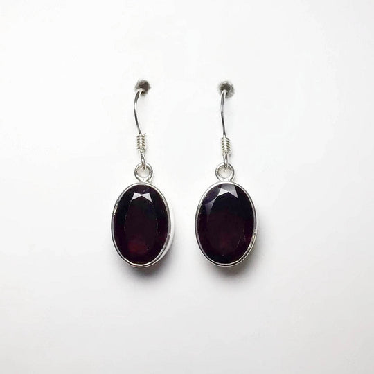 Garnet Dangle Earrings-Rocks and Gems Canada