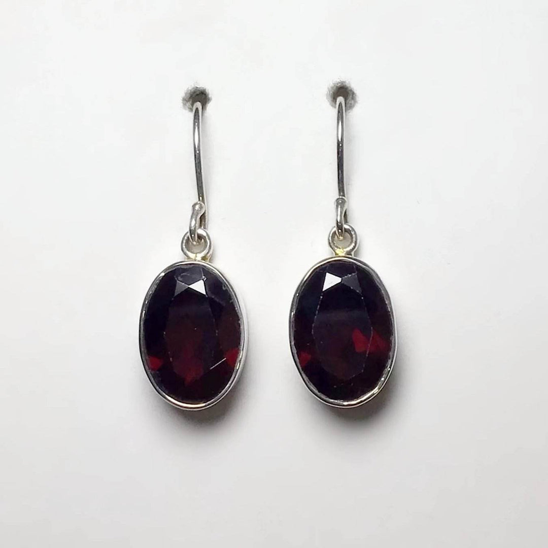 Garnet Dangle Earrings-Rocks and Gems Canada