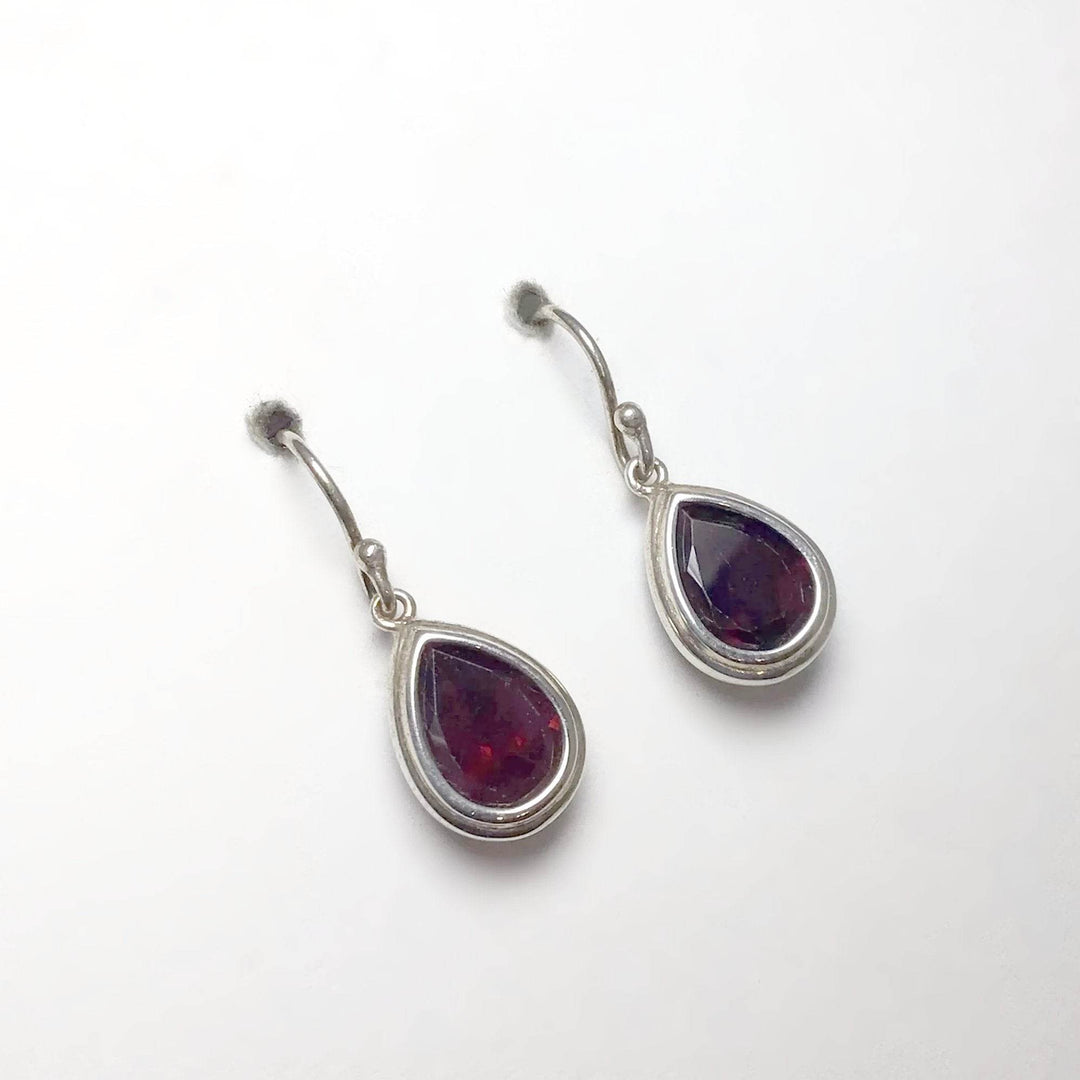 Garnet Dangle Earrings-Rocks and Gems Canada