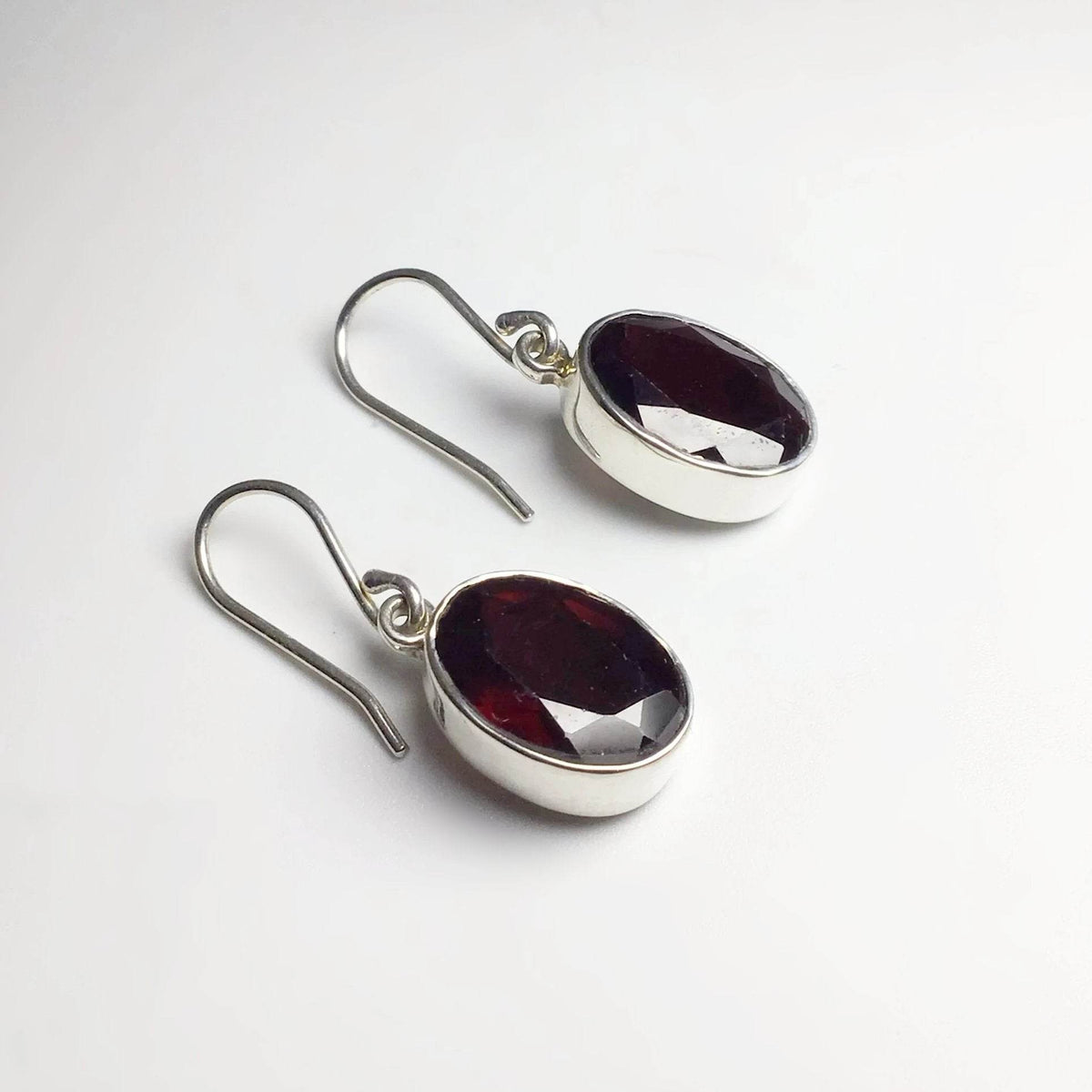 Garnet Dangle Earrings-Rocks and Gems Canada