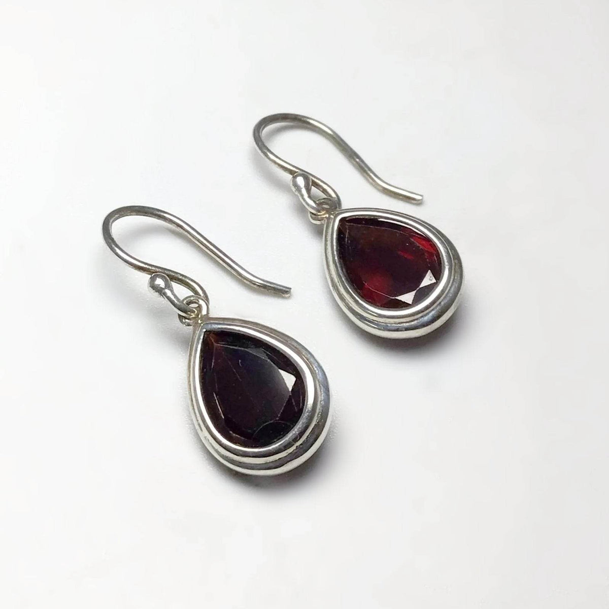 Garnet Dangle Earrings-Rocks and Gems Canada