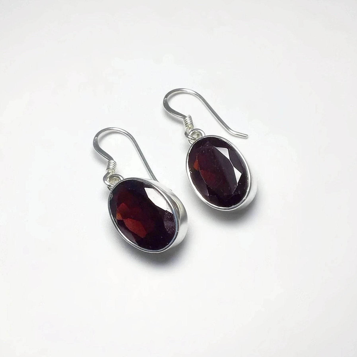 Garnet Dangle Earrings-Rocks and Gems Canada