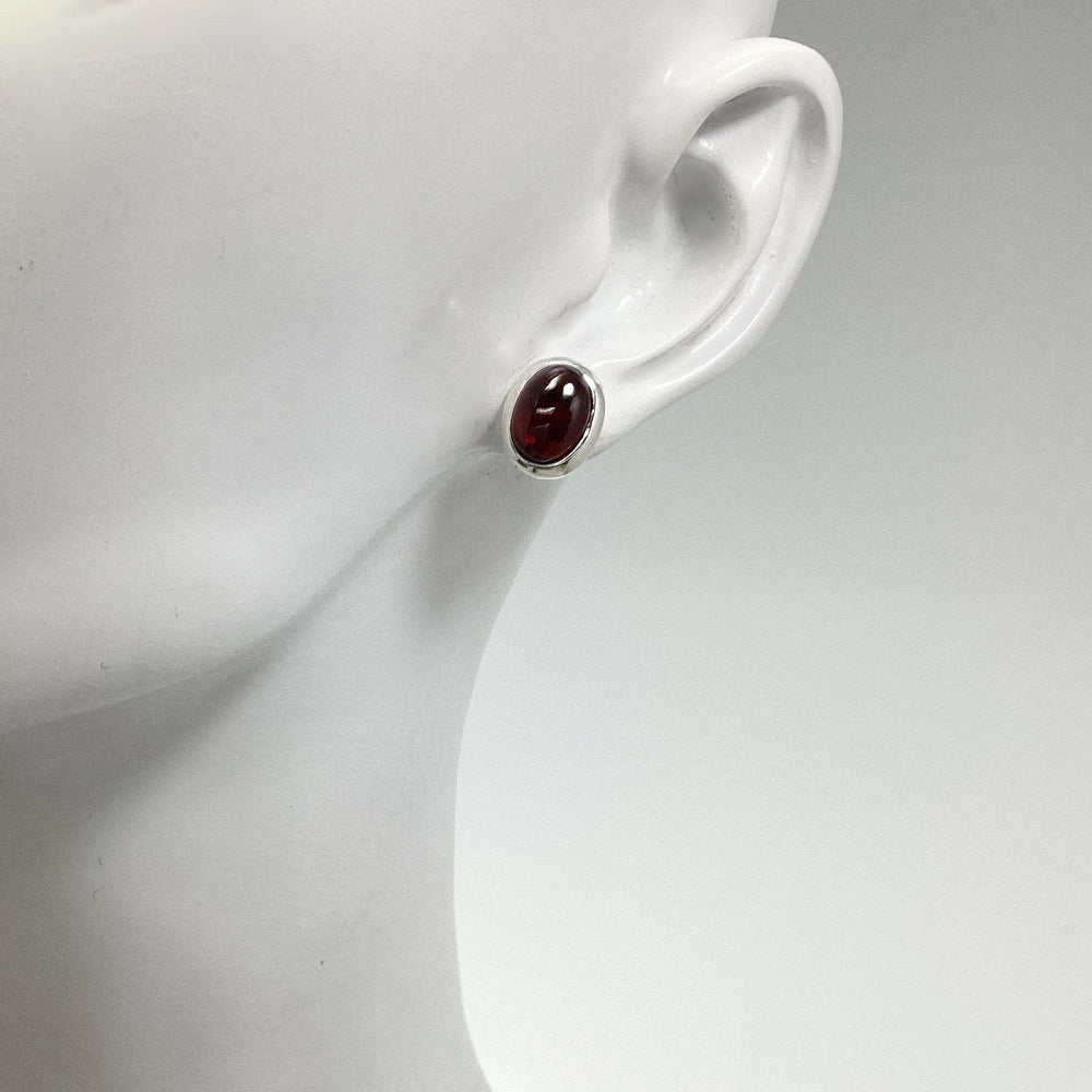Garnet Stud Earrings-Rocks and Gems Canada