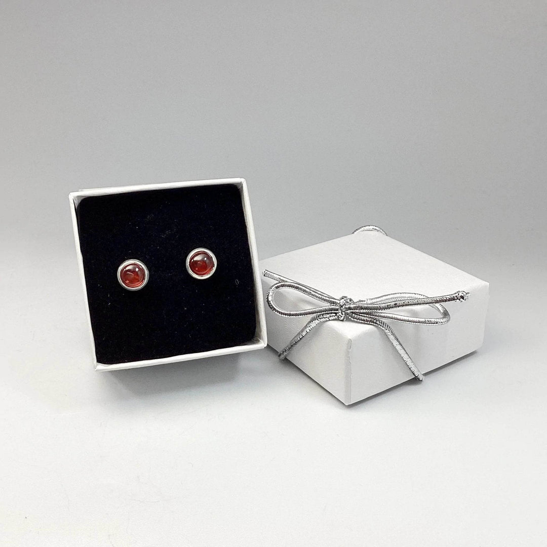 Garnet Stud Earrings-Rocks and Gems Canada