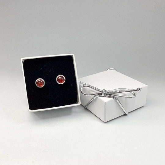 Garnet Stud Earrings-Rocks and Gems Canada