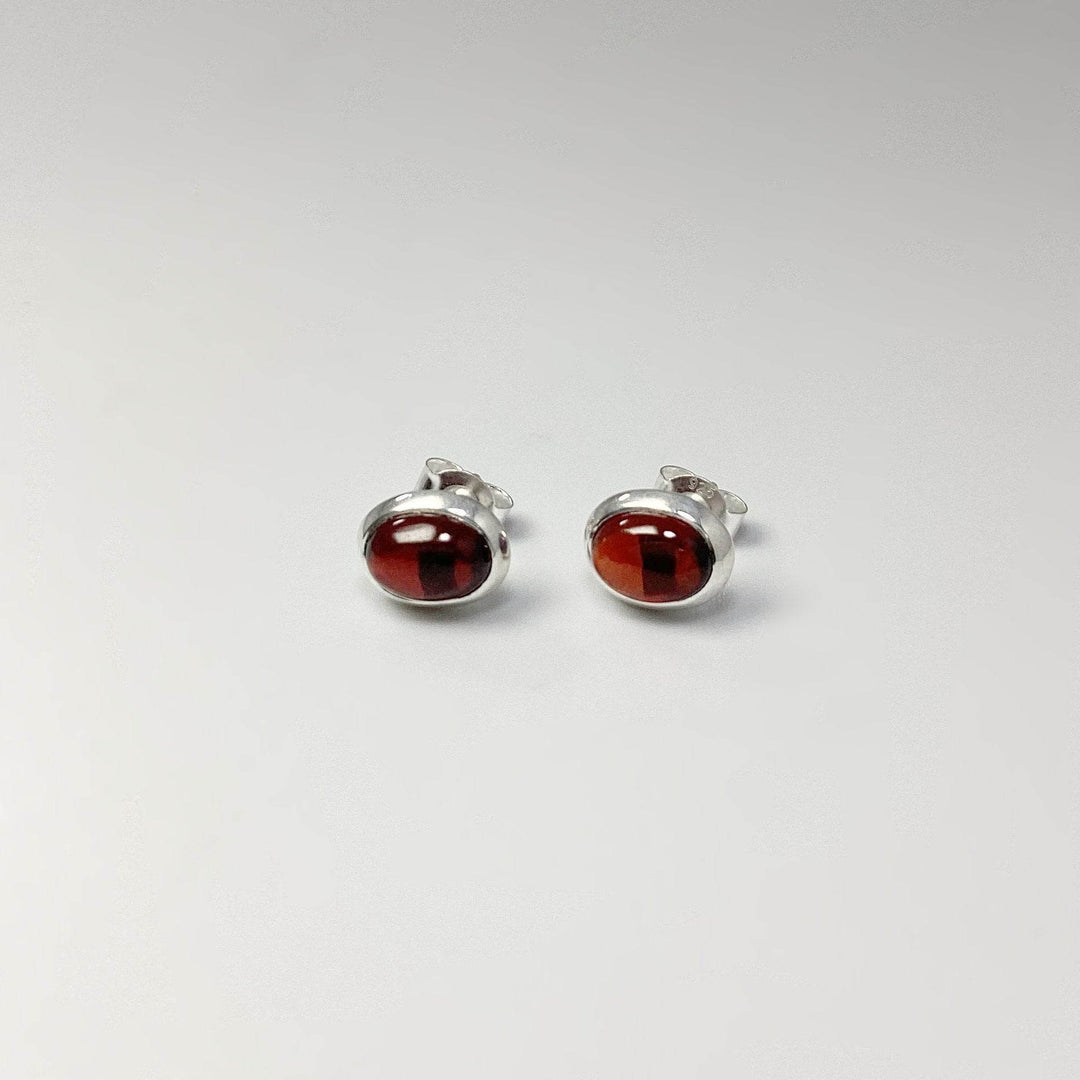 Garnet Stud Earrings-Rocks and Gems Canada