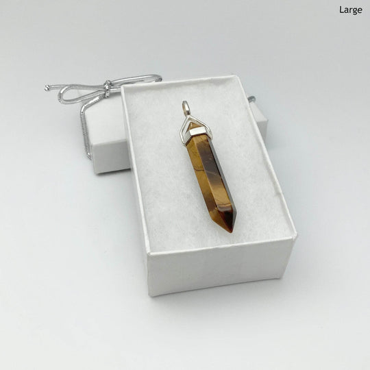 Gold Tiger Eye Double Terminated Point Pendant-Rocks and Gems Canada