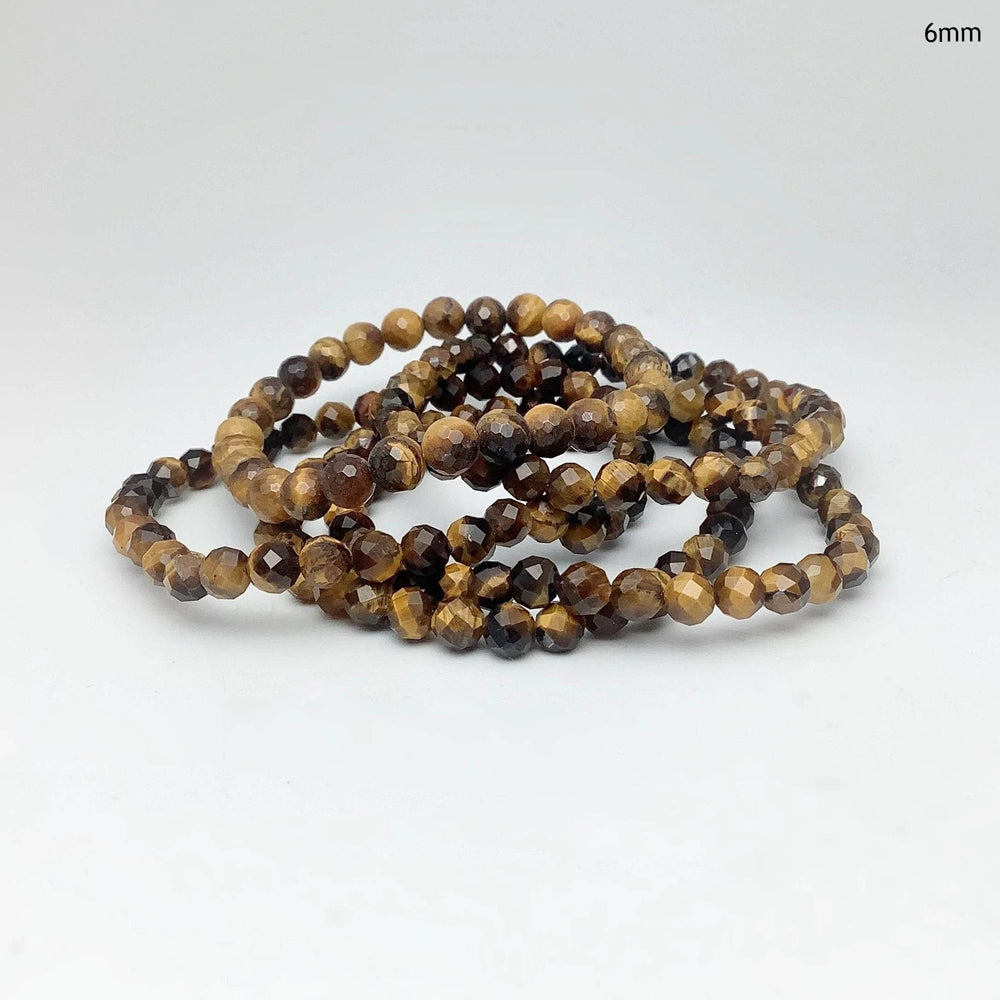 Gold Tiger Eye Faceted Beaded Bracelet-Rocks and Gems Canada