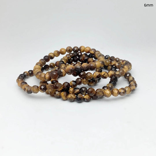 Gold Tiger Eye Faceted Beaded Bracelet-Rocks and Gems Canada