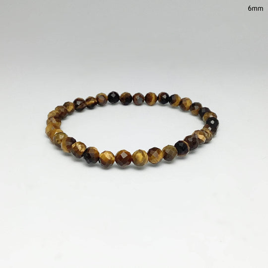 Gold Tiger Eye Faceted Beaded Bracelet-Rocks and Gems Canada