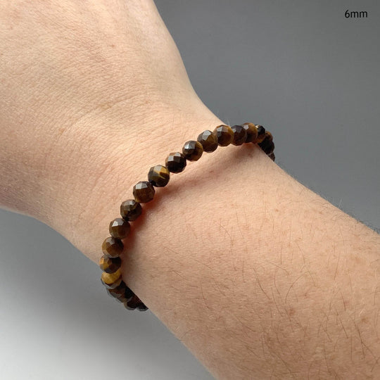 Gold Tiger Eye Faceted Beaded Bracelet-Rocks and Gems Canada