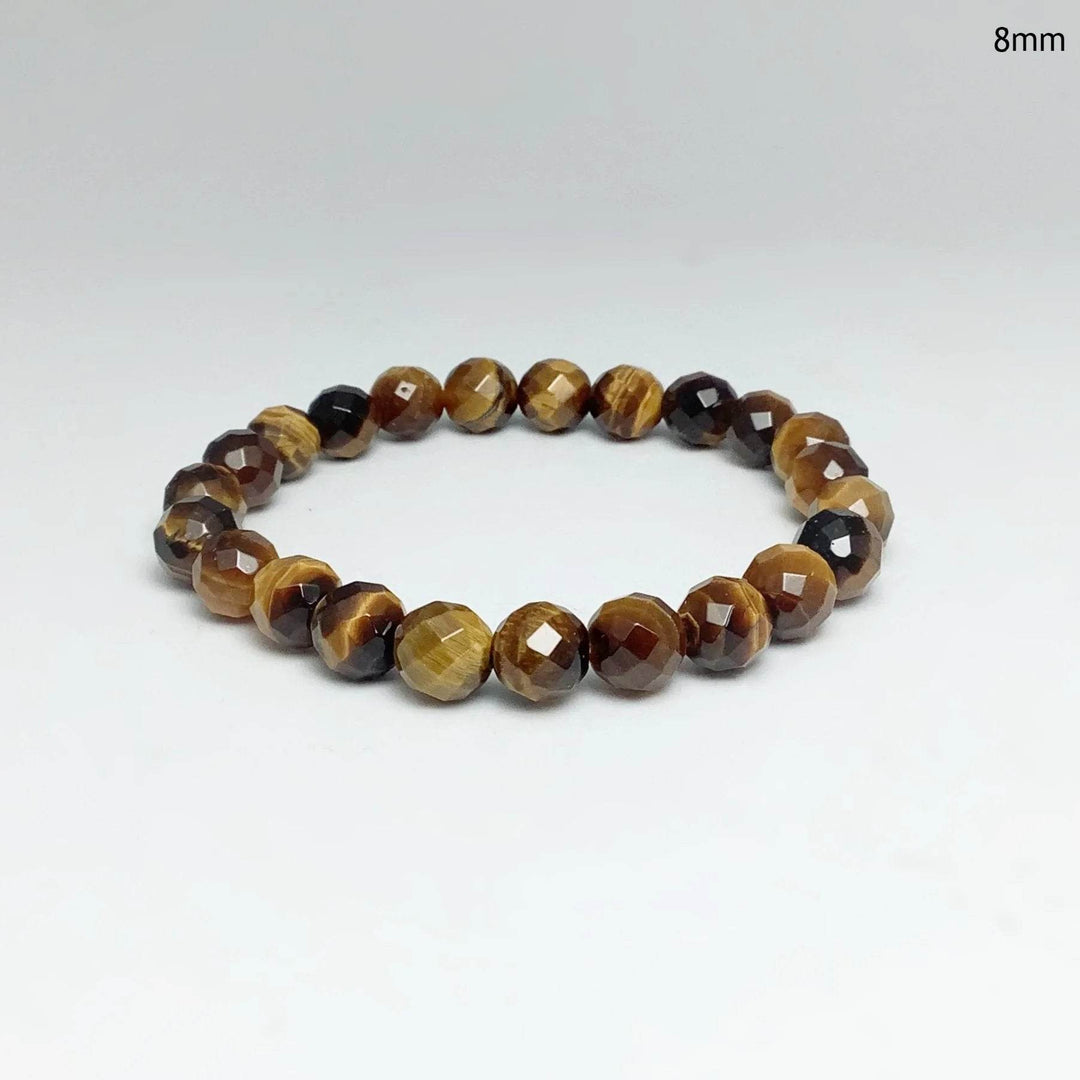 Gold Tiger Eye Faceted Beaded Bracelet-Rocks and Gems Canada