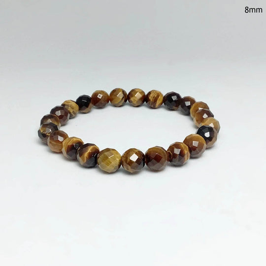 Gold Tiger Eye Faceted Beaded Bracelet-Rocks and Gems Canada