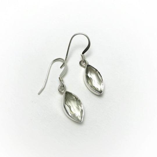 Green Amethyst Dangle Earrings - Rocks and Gems Canada
