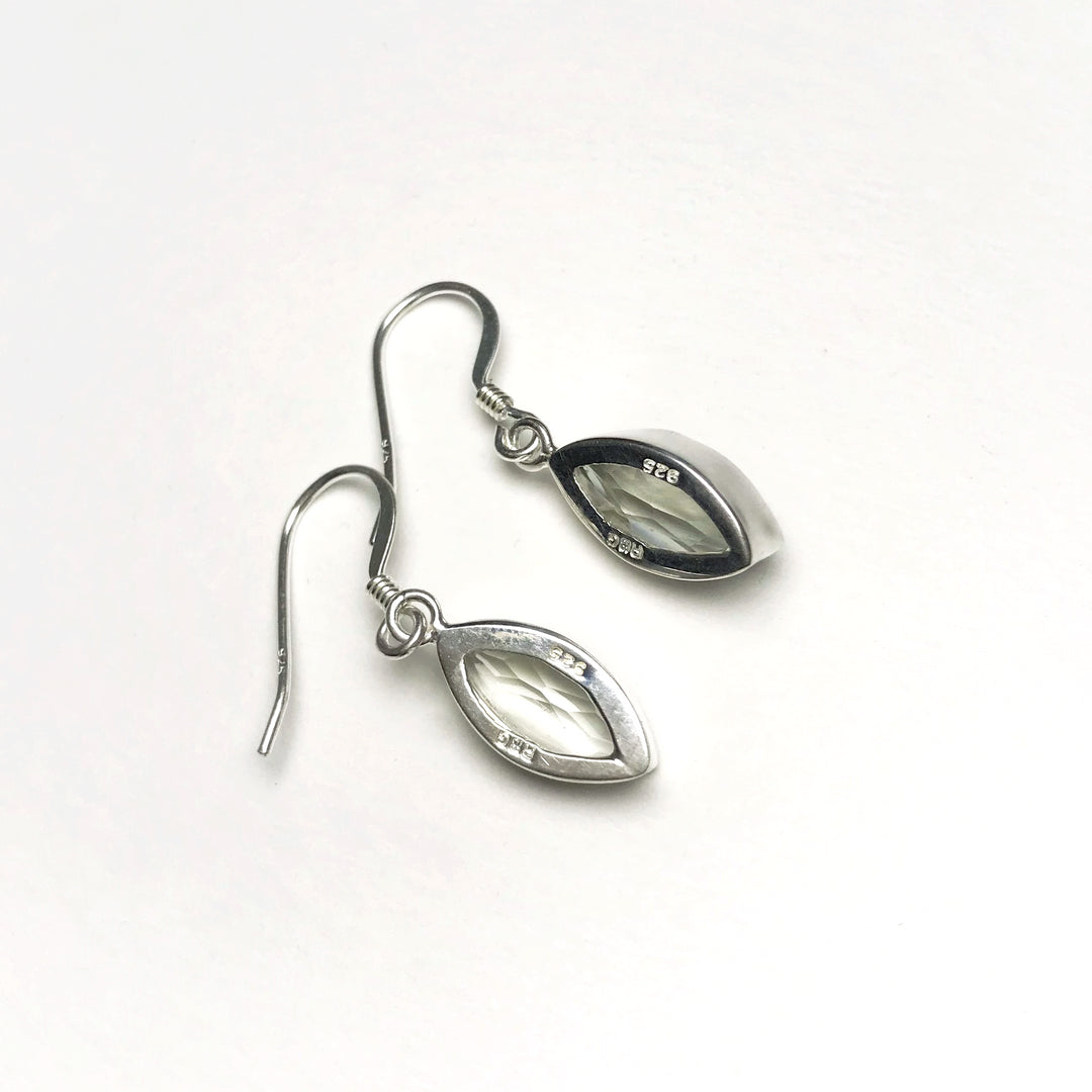 Green Amethyst Dangle Earrings - Rocks and Gems Canada