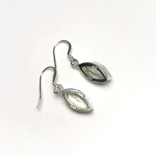Green Amethyst Dangle Earrings - Rocks and Gems Canada