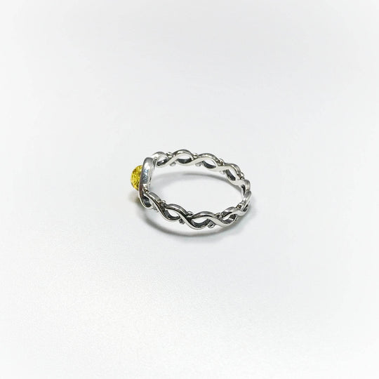 Green Amber Ring-Rocks and Gems Canada