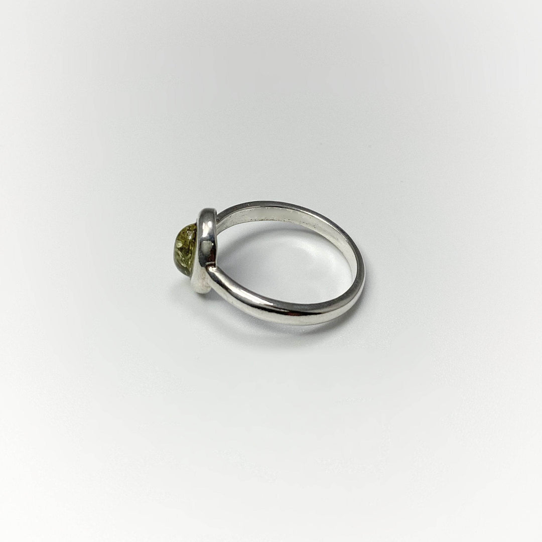 Green Amber Ring-Rocks and Gems Canada