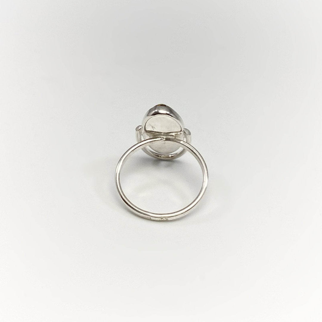Green Amber Ring-Rocks and Gems Canada