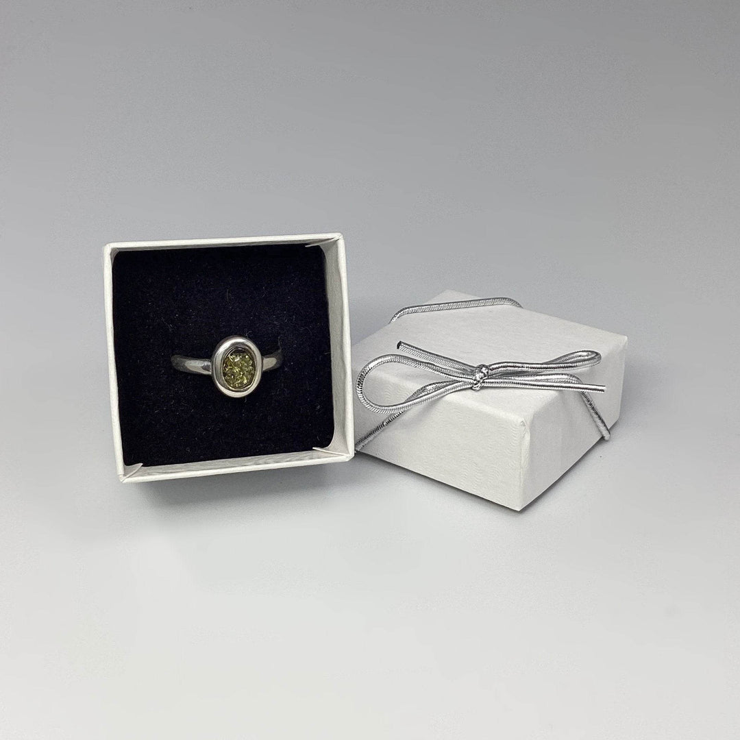 Green Amber Ring-Rocks and Gems Canada