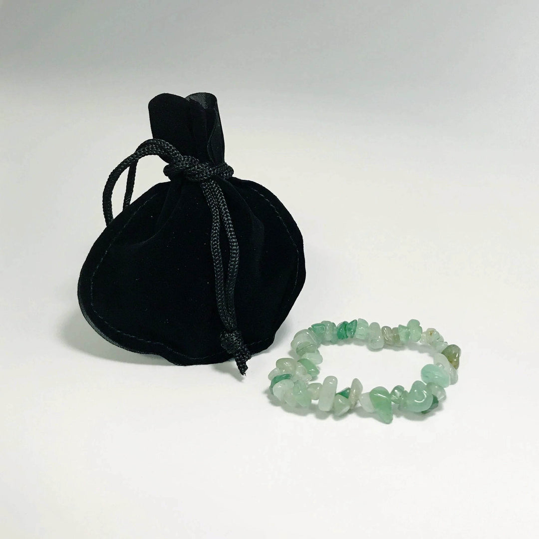 Green Aventurine Chip Beaded Bracelet-Rocks and Gems Canada