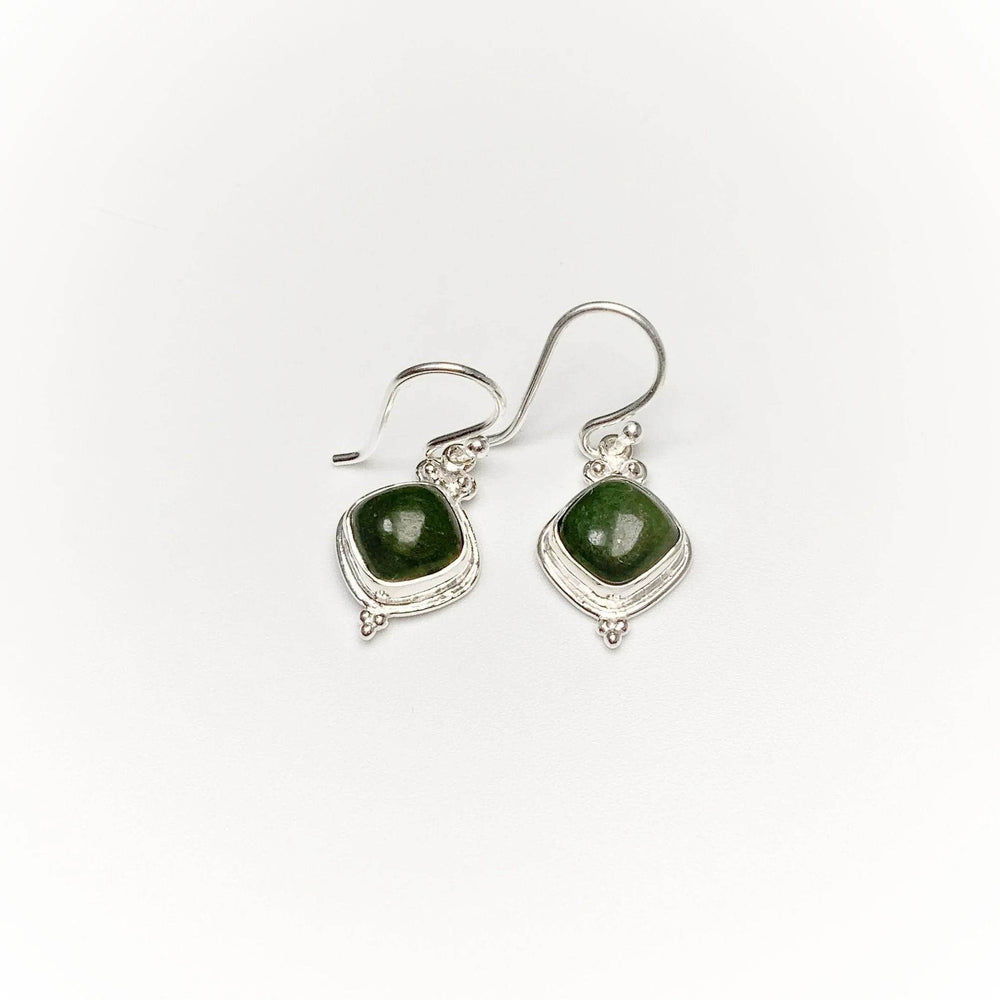 Green Aventurine Dangle Earrings-Rocks and Gems Canada