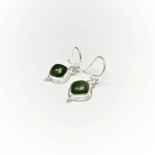 Green Aventurine Dangle Earrings-Rocks and Gems Canada