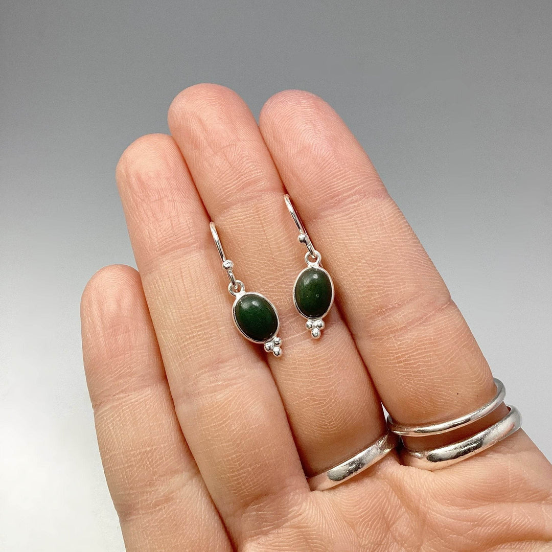Green Aventurine Dangle Earrings-Rocks and Gems Canada