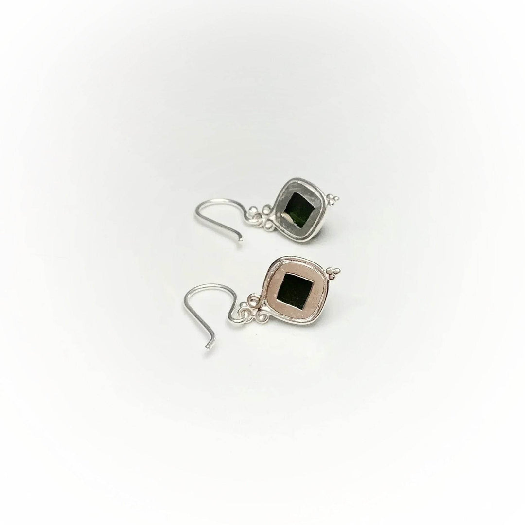 Green Aventurine Dangle Earrings-Rocks and Gems Canada