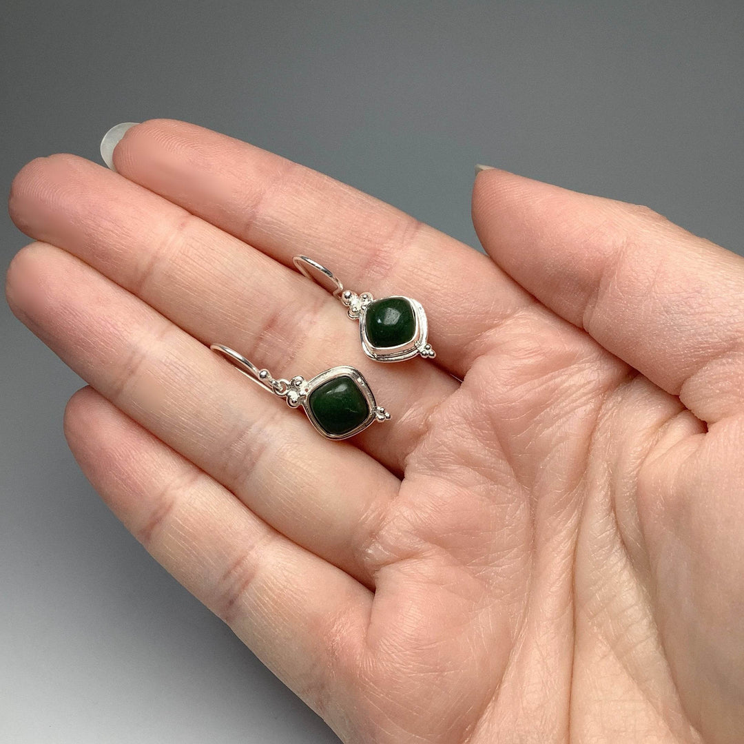 Green Aventurine Dangle Earrings-Rocks and Gems Canada