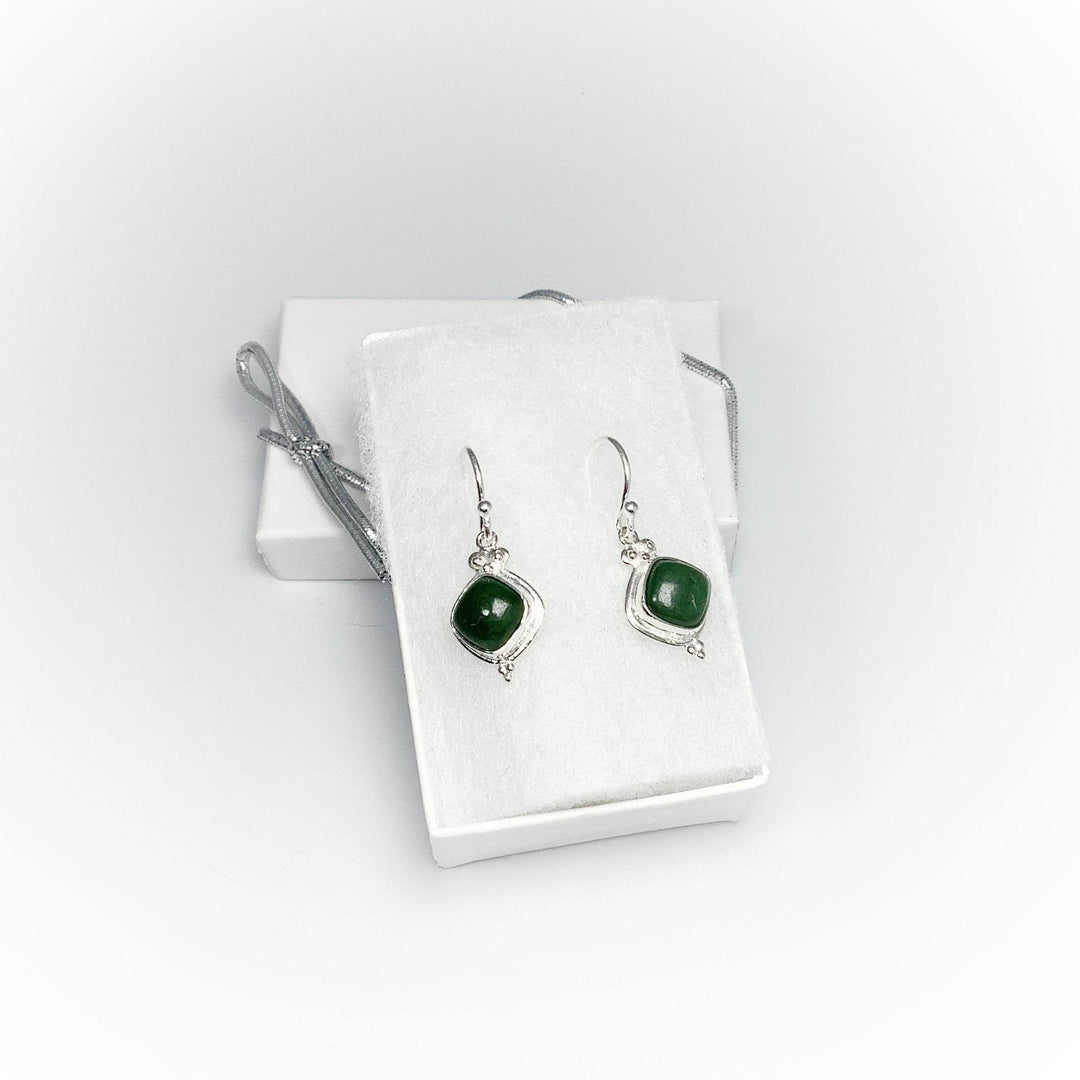 Green Aventurine Dangle Earrings-Rocks and Gems Canada