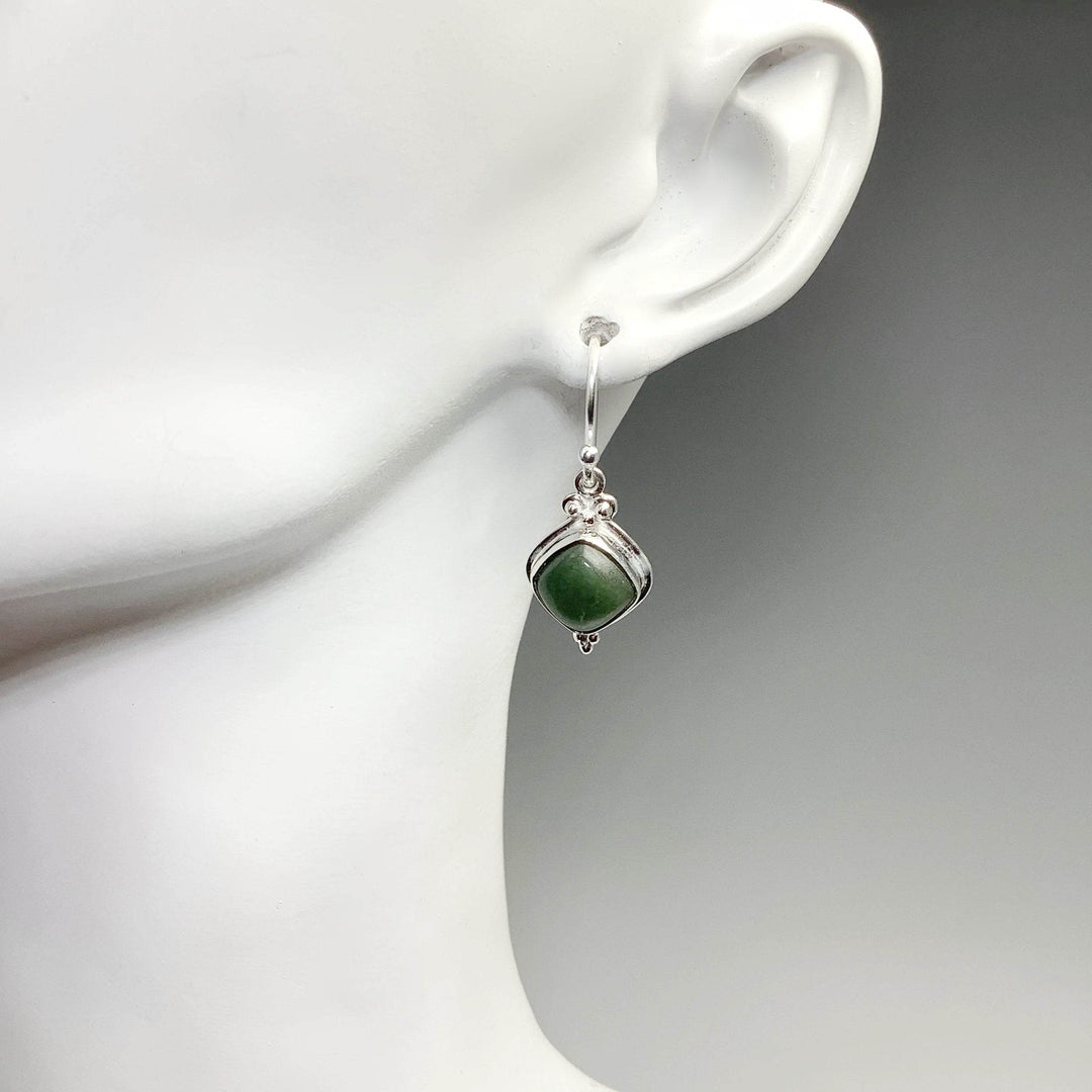 Green Aventurine Dangle Earrings-Rocks and Gems Canada