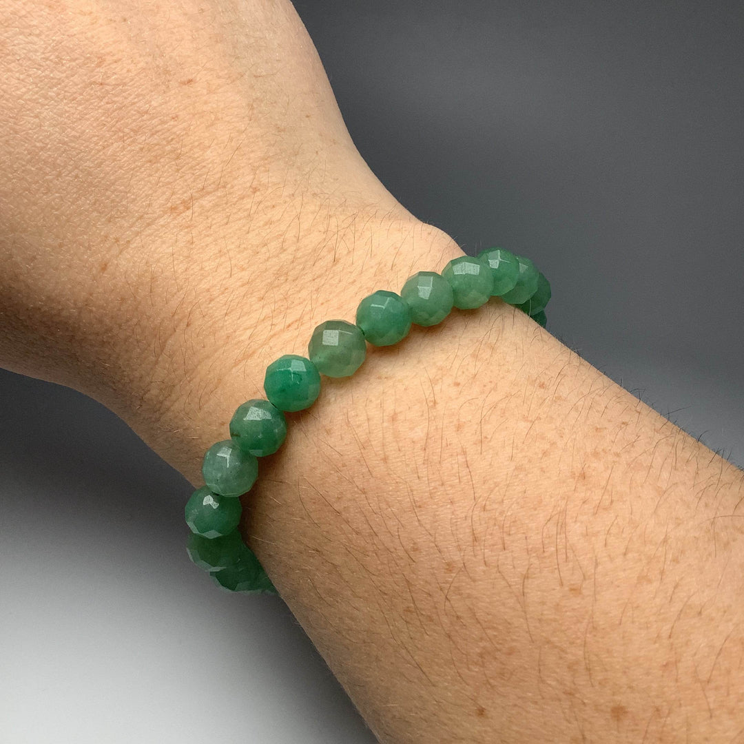 Green Aventurine Faceted Beaded Bracelet-Rocks and Gems Canada