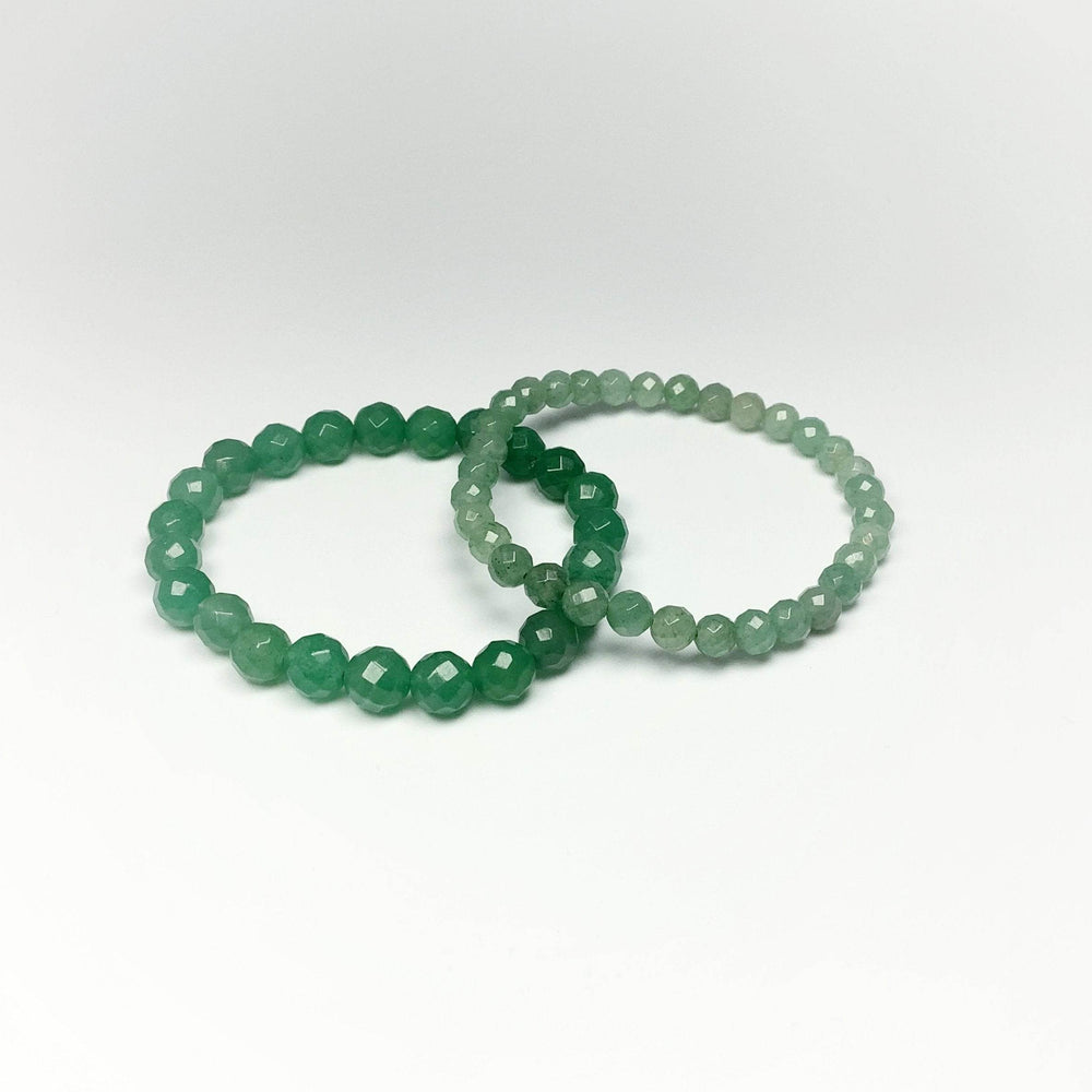 Green Aventurine Faceted Beaded Bracelet-Rocks and Gems Canada